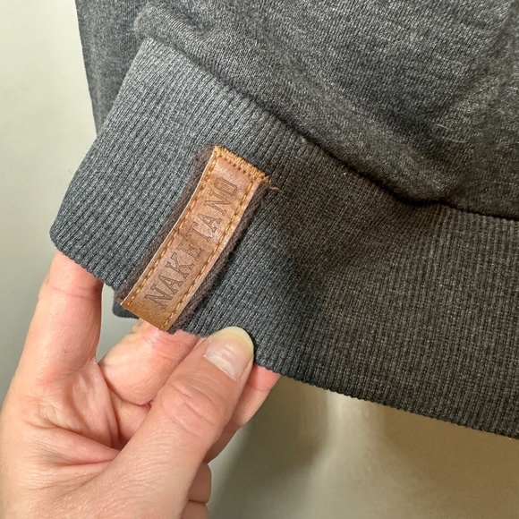 Naketano Women’s Gray Hoodie Pullover Sweatshirt - Picture 9 of 11